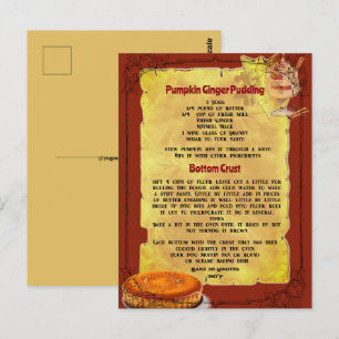 RECEITA DE PUMPKIN HOLIDAY   Cartão postal