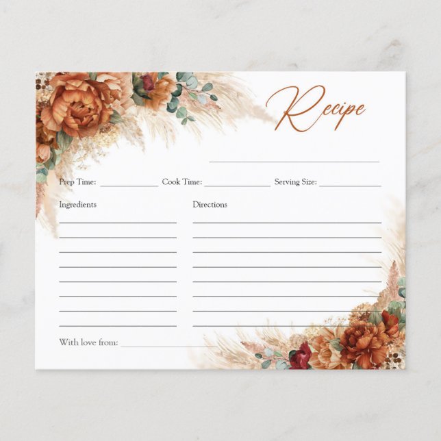 Receita de Terracotta burgundy eucalyptus pampas (Frente)