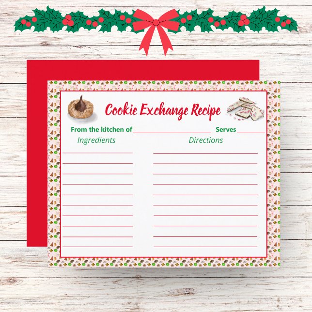 Receita de Troca de Biscoitos de Natal com Aquarel (Criador carregado)
