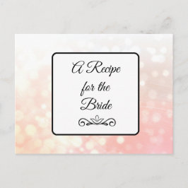 Receita do Cartão de Receita de Casamento de Noiva