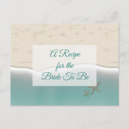 Receita do Cartão de Receita de Casamento de Noiva