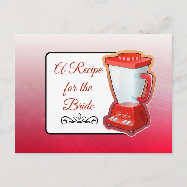 Receita do Cartão de Receita de Casamento de Noiva (Frente)