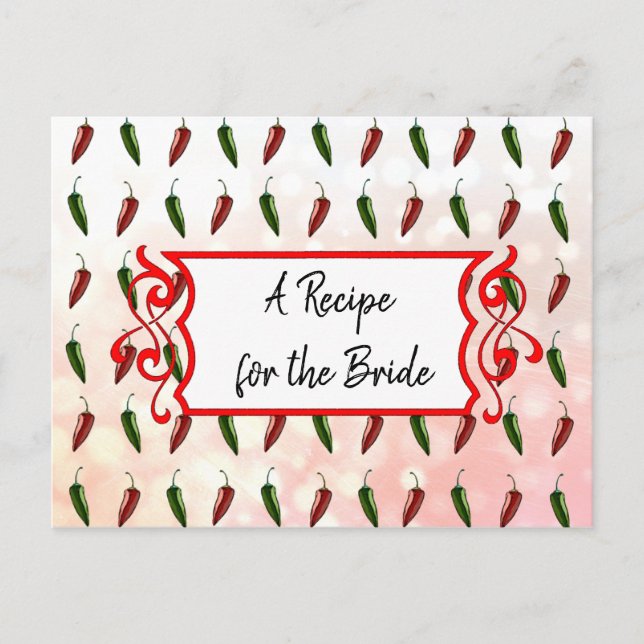 Receita do Cartão de Receita de Casamento de Noiva (Frente)