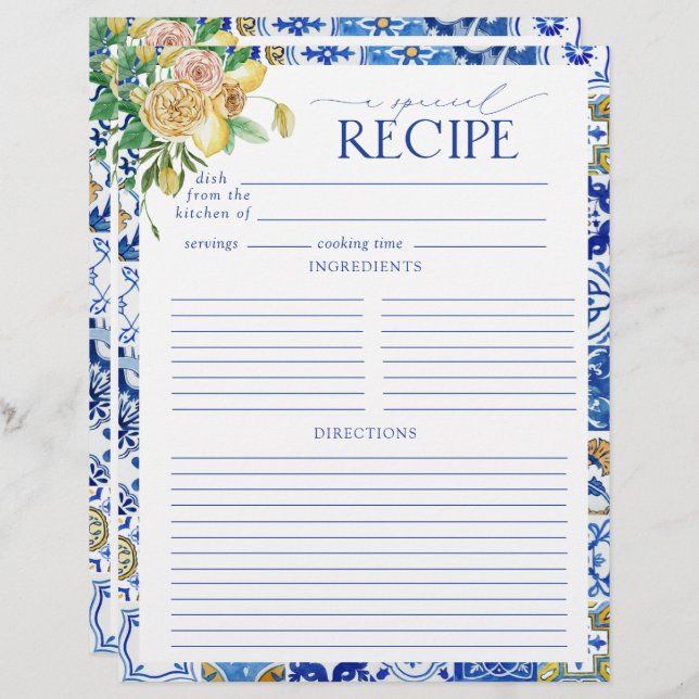 Receita do Chá de panela Elegante mediterrânico de (Frente/Verso)