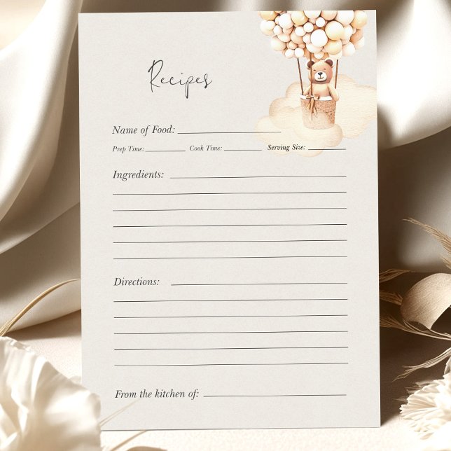 Receita do Jogo do Chá de fraldas do Urso (Criador carregado)