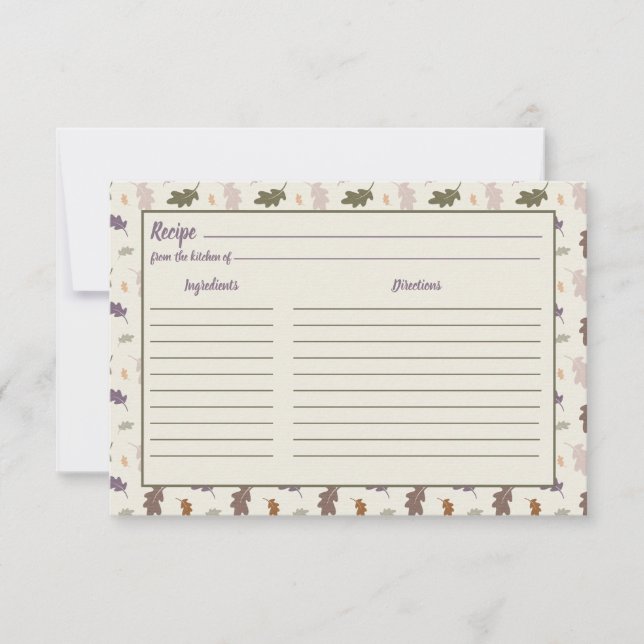 Receita do outono de Ação de Graças da Rússia (Frente)