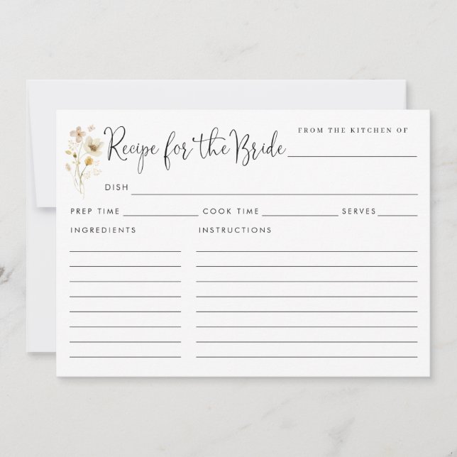 Receita Elegante para Floral de Flores Selvagens N (Frente)