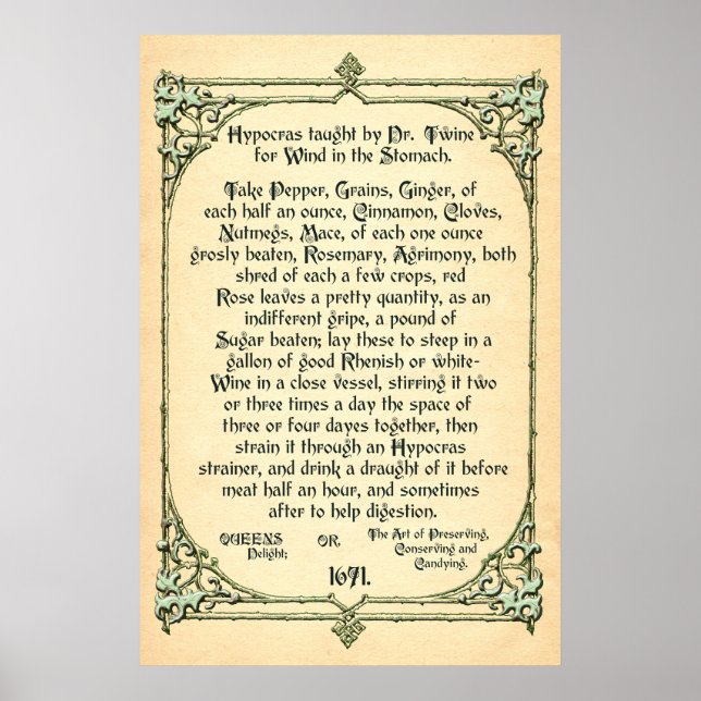 Receita Histórica do Vento no Estômago, Poster (Frente)