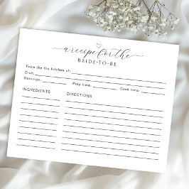 Receita para a placa noiva | Chá de panela mínimo