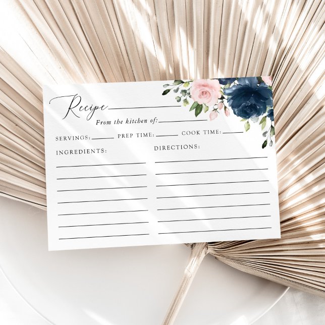 Receita para Chá de Noiva com Flores Navy e Rosada (Criador carregado)