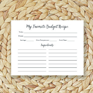 Receitas de Orçamento Favoritas   Placa de recebim