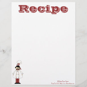 Receitas de papel do Cozinheiro chefe da cozinha