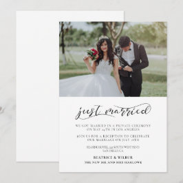 Recém-casados Anúncio de caligrafia elegante