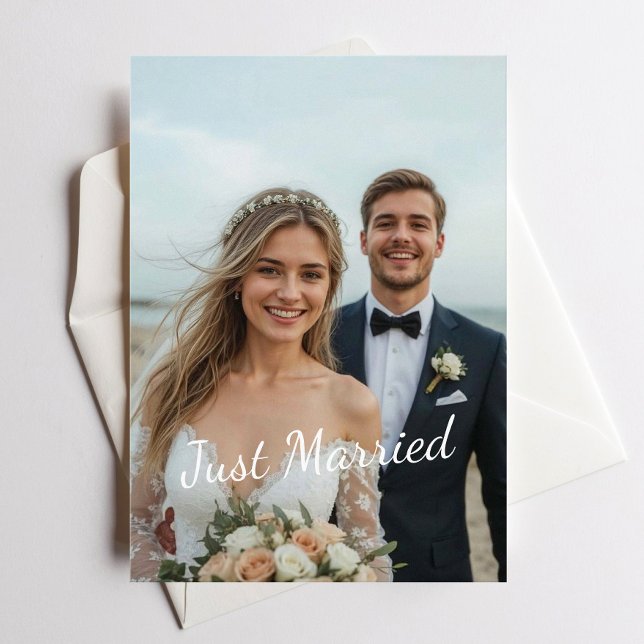 Recém Casados Anúncio de Foto de Casamento Elegant (Criador carregado)