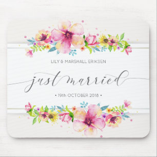 Recem casados bonito que Wedding Mousepad