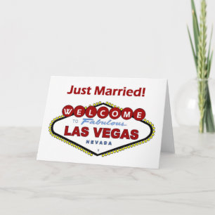 Recem casados de Las Vegas! Cartão de lançamento.