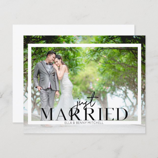 Recem casados De Orçamento Do Anúncio De Casamento (Frente/Verso)