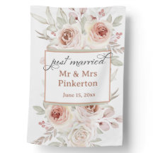 Recem casados Floral Rosa Elegante
