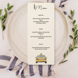 Recém-casados Menu de Jantar da Cidade de Nova Yor