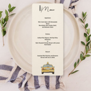 Recém-casados Menu de Jantar da Cidade de Nova Yor