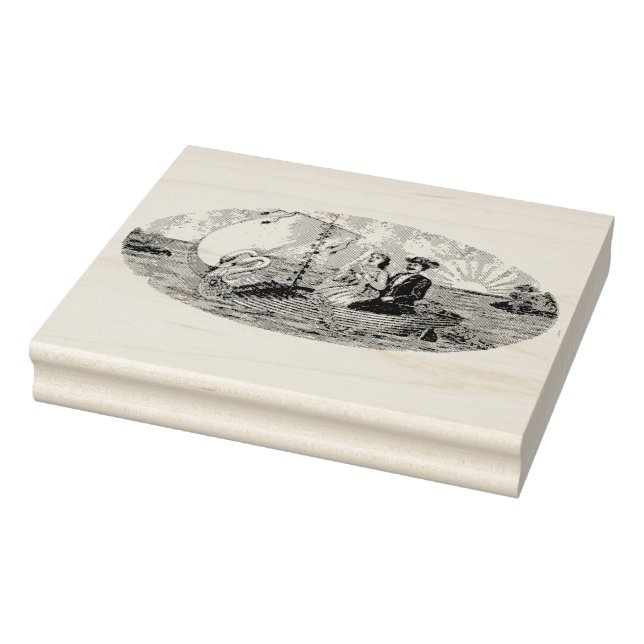 Recém-casados no Carimbo de Arte da Borracha Swan  (Carimbo)