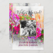 Recepção de Anúncio de Recem casados Chic Floral