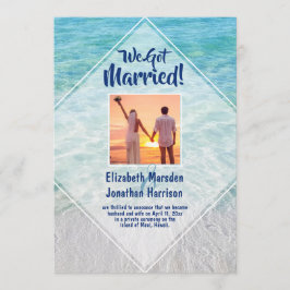 Recepção de Anúncio de Recem casados de Praia Foto