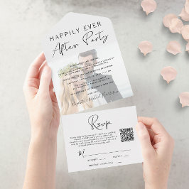 Recepção de Casamento com Código QR de Foto Modern