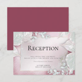 RECEPÇÃO DE CASAMENTO | Convite com Brilho Borgonh