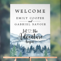 Recepção de casamento das florestas de aquarela