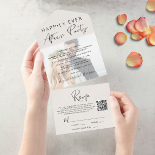 Recepção de casamento de Creme de Código QR de Fot