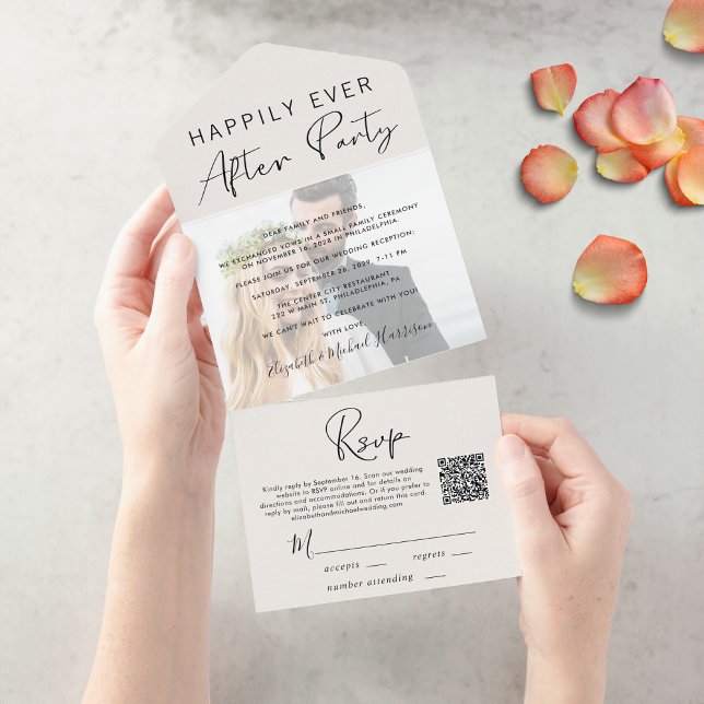 Recepção de casamento de Creme de Código QR de Fot (Criador carregado)