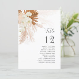 Recepção de casamento de Número de Tabela Grass Pa