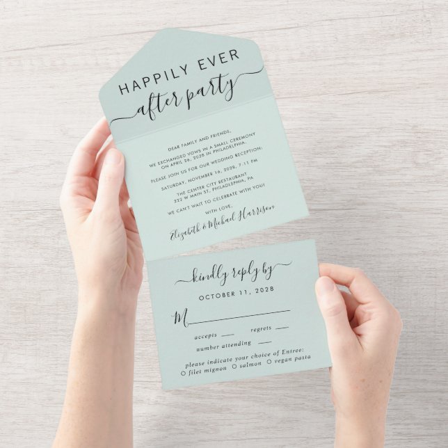 Recepção de casamento de pontos de escolha do menu (Aba destacável)