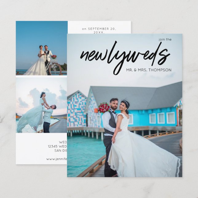 Recepção de casamento de Posto de Fotografias 3B (Frente/Verso)