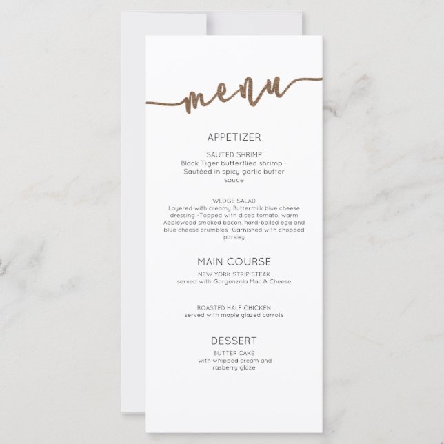 RECEPÇÃO DE CASAMENTO|MENU| JANTAR (Frente)