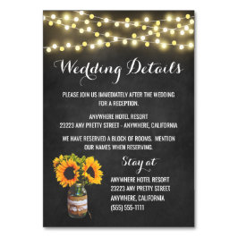 Recepção de Painéis de Girassol + Cartões de Hotel