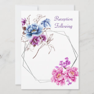 Recepção Roxo De Delícia Floral Após Cartão