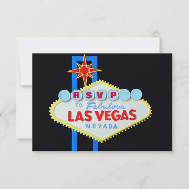 Recepção RSVP Resposta de Convidado de Las Vegas (Frente)