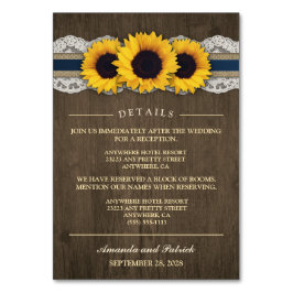 Recepção Rústica de Girassol + Cartões de Hotel