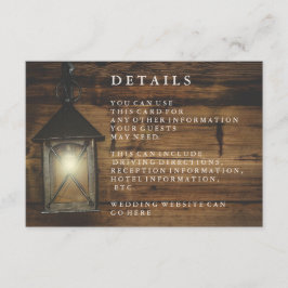 Recepção Rústica de Lanterna de Madeira