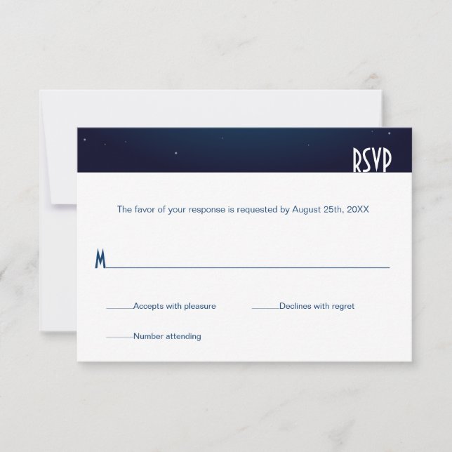 Recepção Skyline de Cidade Apenas Responda RSVP (Frente)