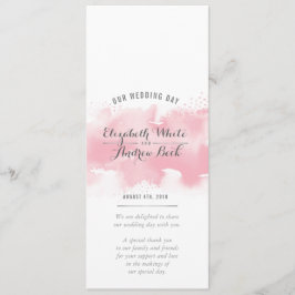 RECEPÇÃO WEDDING MENU aquarela cinza rosa pincelad