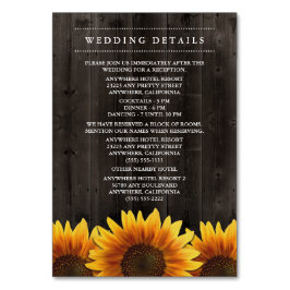 Recepções de casamento de girassol + Cartões de al