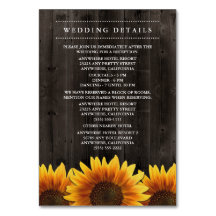 Recepções de casamento de girassol + Cartões de al