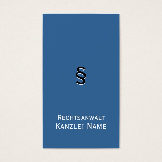 Rechtsanwalt Visitenkarten (Frente)