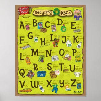 Reciclagem SsucataKins ABCs Poster