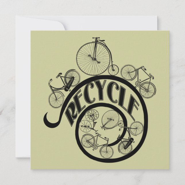 Reciclar e presentes de Roupa de Bicicletas Vintag (Frente)