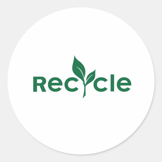 Reciclar - fique verde - pequeno adesivo (Frente)