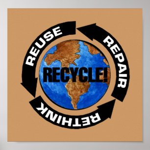 Reciclar Para O Poster Do Dia Da Terra